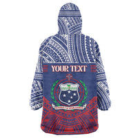 Personalised Samoa Independence Day Wearable Blanket Hoodie 64th Anniversary Toa O Samoa