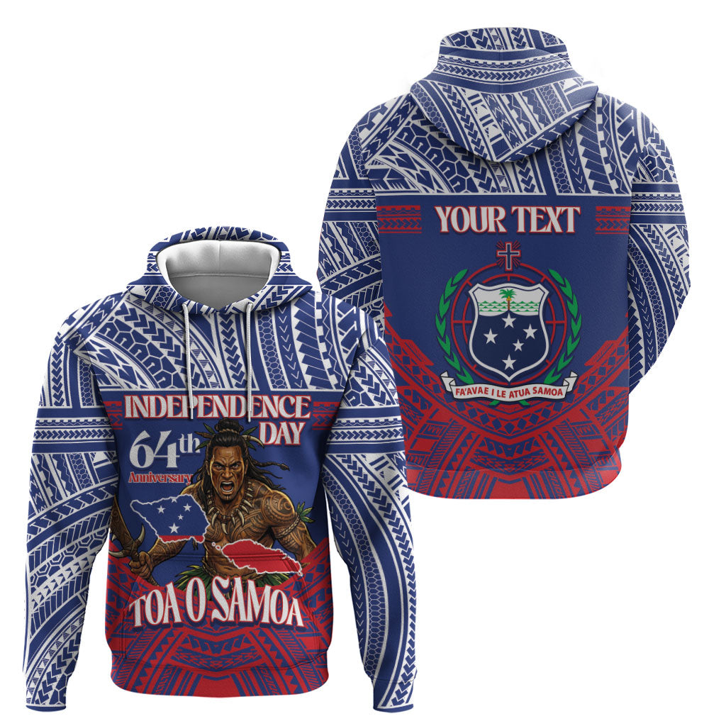 Personalised Samoa Independence Day Zip Hoodie 64th Anniversary Toa O Samoa