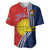 Kiribati Independence Day Baseball Jersey Happy 44th Anniversary Hibiscus Polynesian LT14 Red - Polynesian Pride