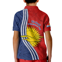 Kiribati Independence Day Kid Polo Shirt Happy 44th Anniversary Hibiscus Polynesian LT14 - Polynesian Pride