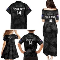 Custom New Zealand Silver Fern Football Family Matching Puletasi and Hawaiian Shirt Summer 2024 Olympic Go Aotearoa LT14 - Polynesian Pride