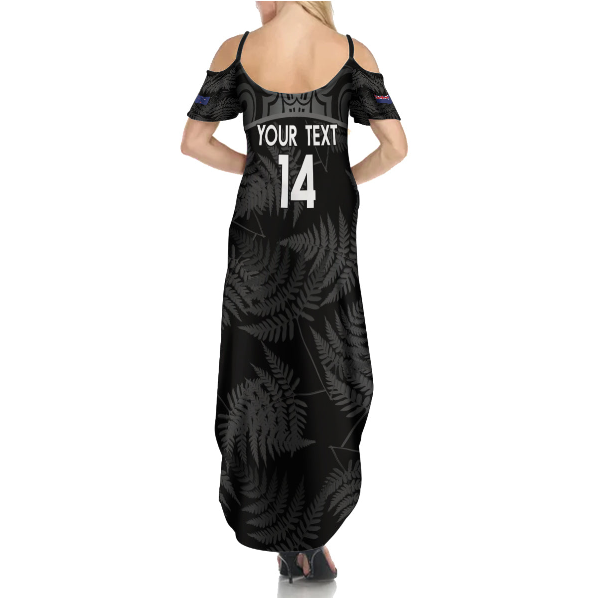 Custom New Zealand Silver Fern Football Family Matching Summer Maxi Dress and Hawaiian Shirt Summer 2024 Olympic Go Aotearoa LT14 - Polynesian Pride