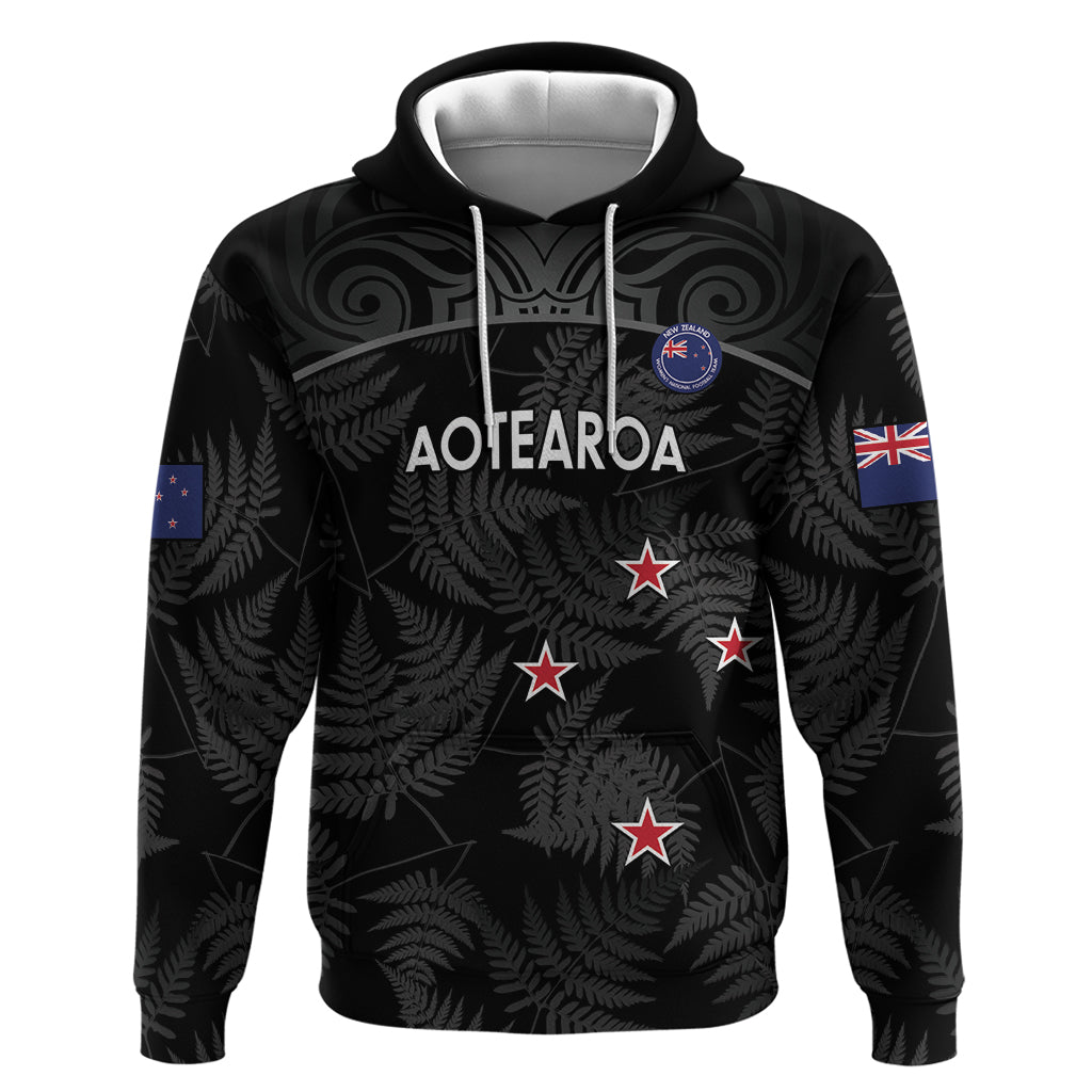 Custom New Zealand Silver Fern Football Hoodie Summer 2024 Olympic Go Aotearoa