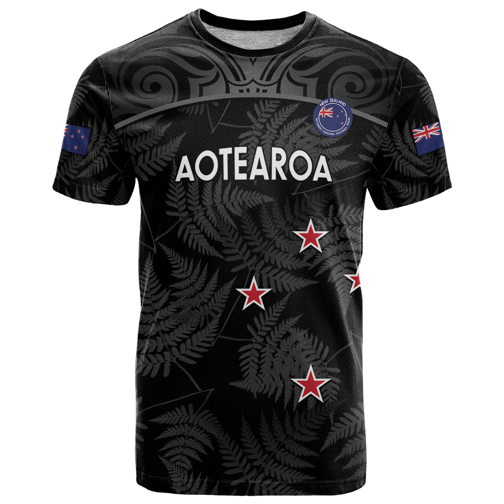 Custom New Zealand Silver Fern Football T Shirt Summer 2024 Olympic Go Aotearoa