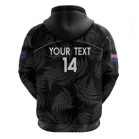 Custom New Zealand Silver Fern Football Zip Hoodie Summer 2024 Olympic Go Aotearoa LT14 - Polynesian Pride