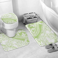 Polynesian Tiare Flower Sage Green Pastel Bathroom Set LT14 Mat Set Only (3 pcs) One Size Sage Green - Polynesian Pride