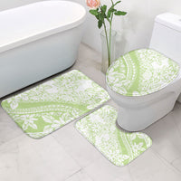 Polynesian Tiare Flower Sage Green Pastel Bathroom Set LT14 - Polynesian Pride