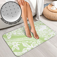 Polynesian Tiare Flower Sage Green Pastel Bathroom Set LT14 - Polynesian Pride