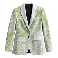 Polynesian Tiare Flower Sage Green Pastel Blazer LT14 Unisex Sage Green - Polynesian Pride
