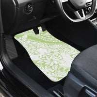 Polynesian Tiare Flower Sage Green Pastel Car Mats LT14 - Polynesian Pride
