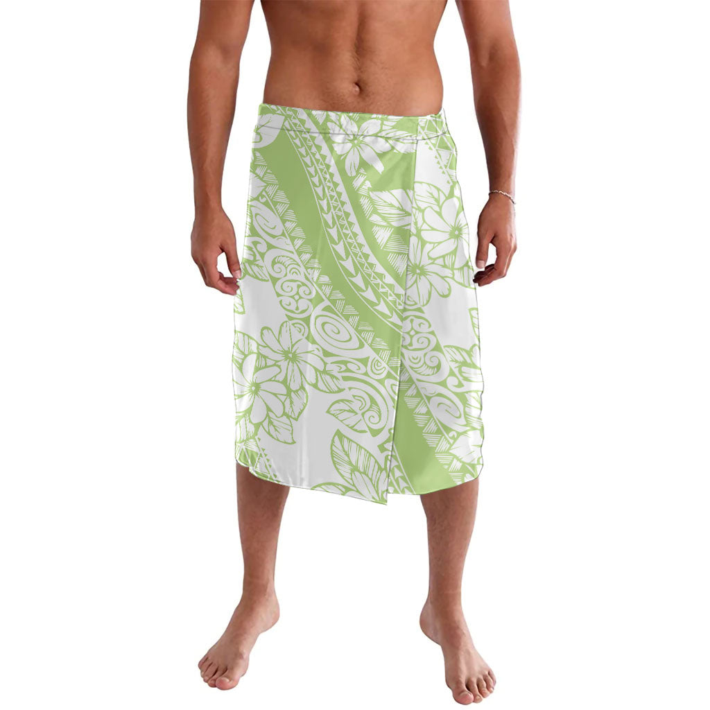 Polynesian Tiare Flower Sage Green Pastel Lavalava LT14 Sage Green - Polynesian Pride