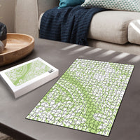 Polynesian Tiare Flower Sage Green Pastel Puzzle LT14 - Polynesian Pride