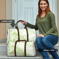 Polynesian Tiare Flower Sage Green Pastel Travel Bag LT14 - Polynesian Pride