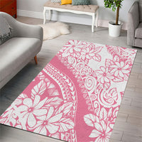 Polynesian Tiare Flower Pink Pastel Vibes Area Rug LT14 - Polynesian Pride