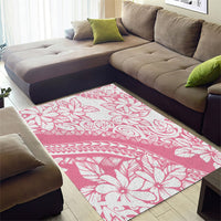 Polynesian Tiare Flower Pink Pastel Vibes Area Rug LT14 - Polynesian Pride