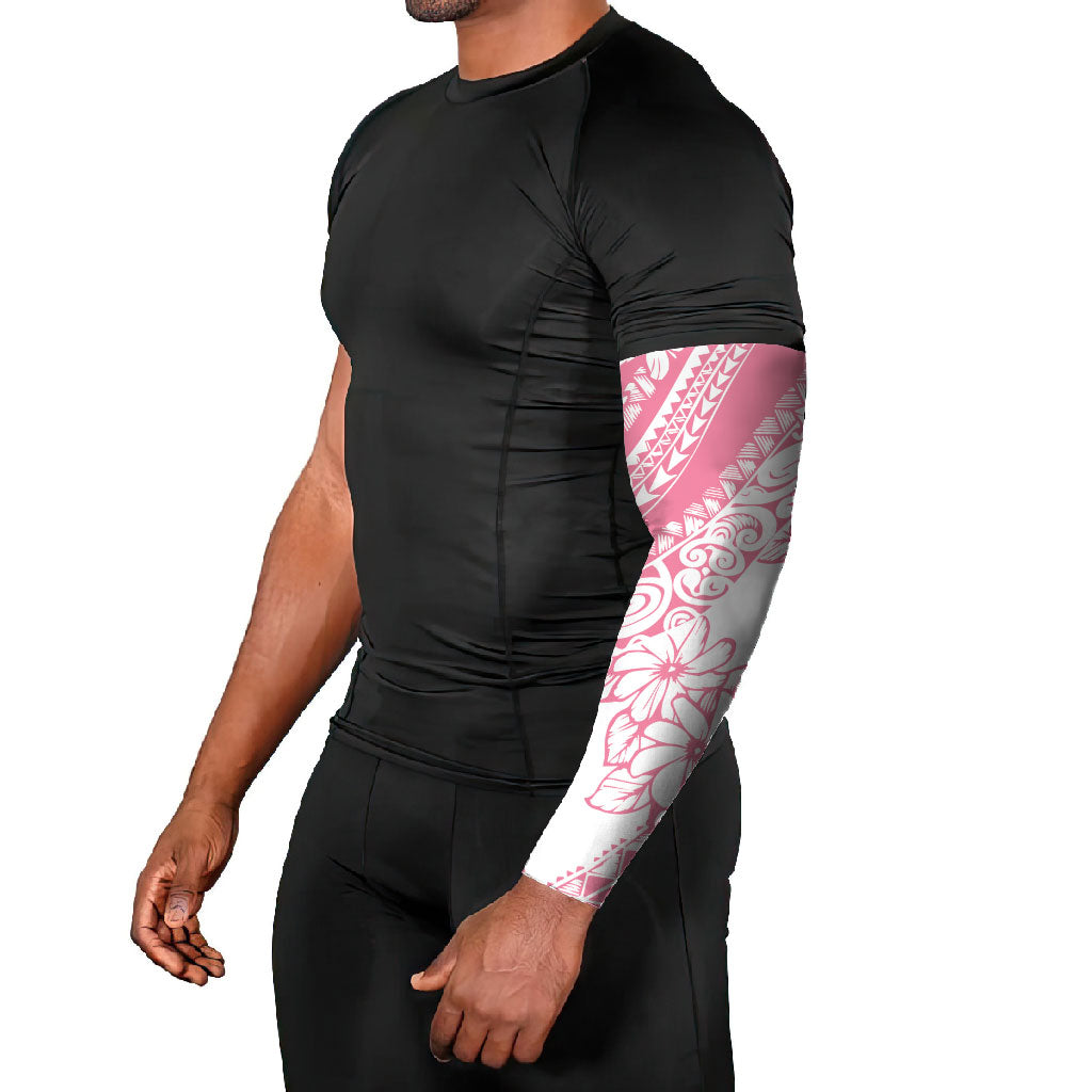 Polynesian Tiare Flower Pink Pastel Vibes Arm Sleeves LT14 - Polynesian Pride