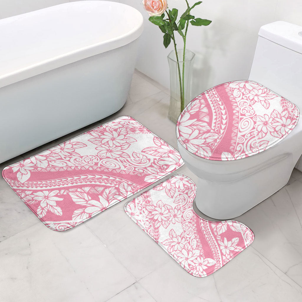 Polynesian Tiare Flower Pink Pastel Vibes Bathroom Set LT14 - Polynesian Pride
