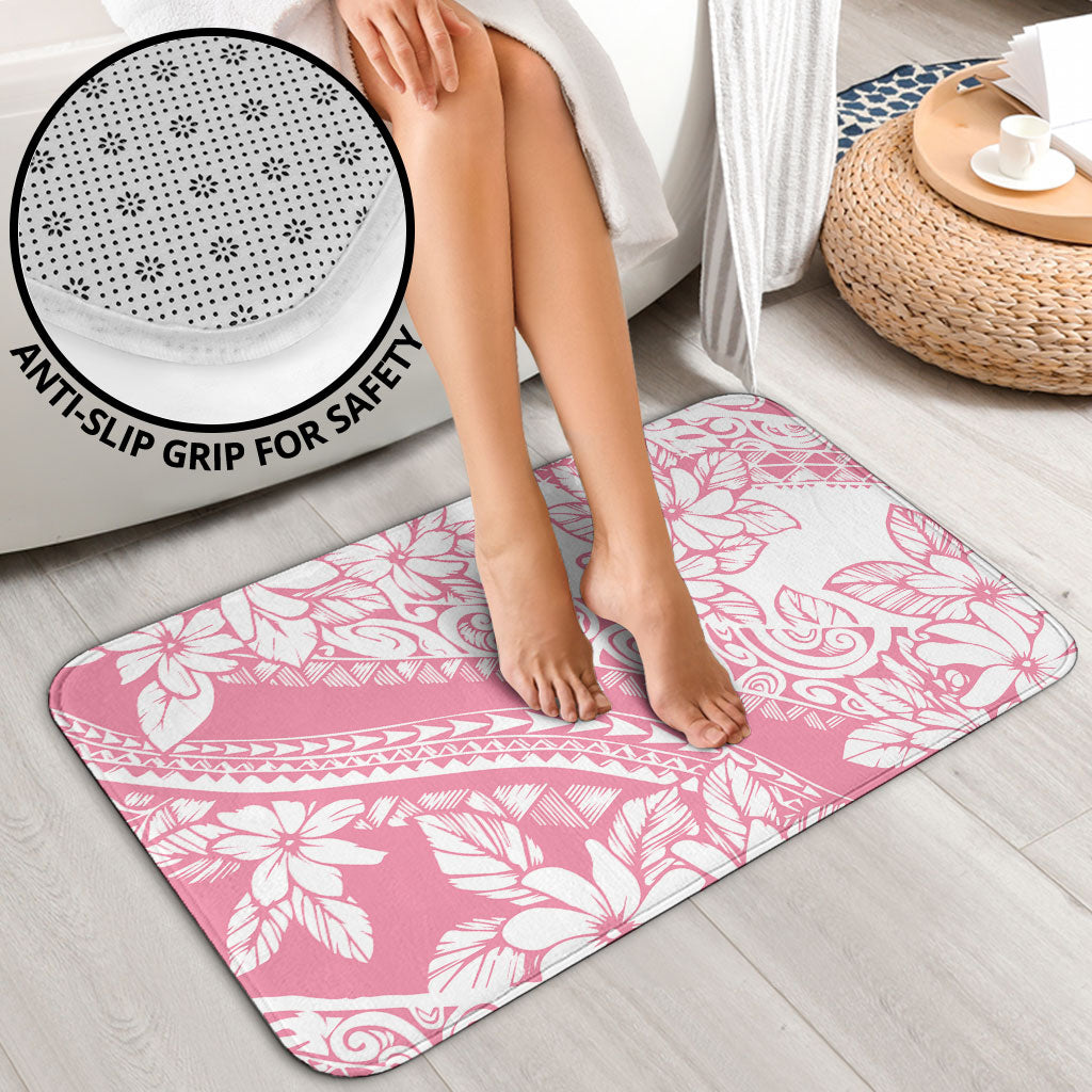 Polynesian Tiare Flower Pink Pastel Vibes Bathroom Set LT14 - Polynesian Pride