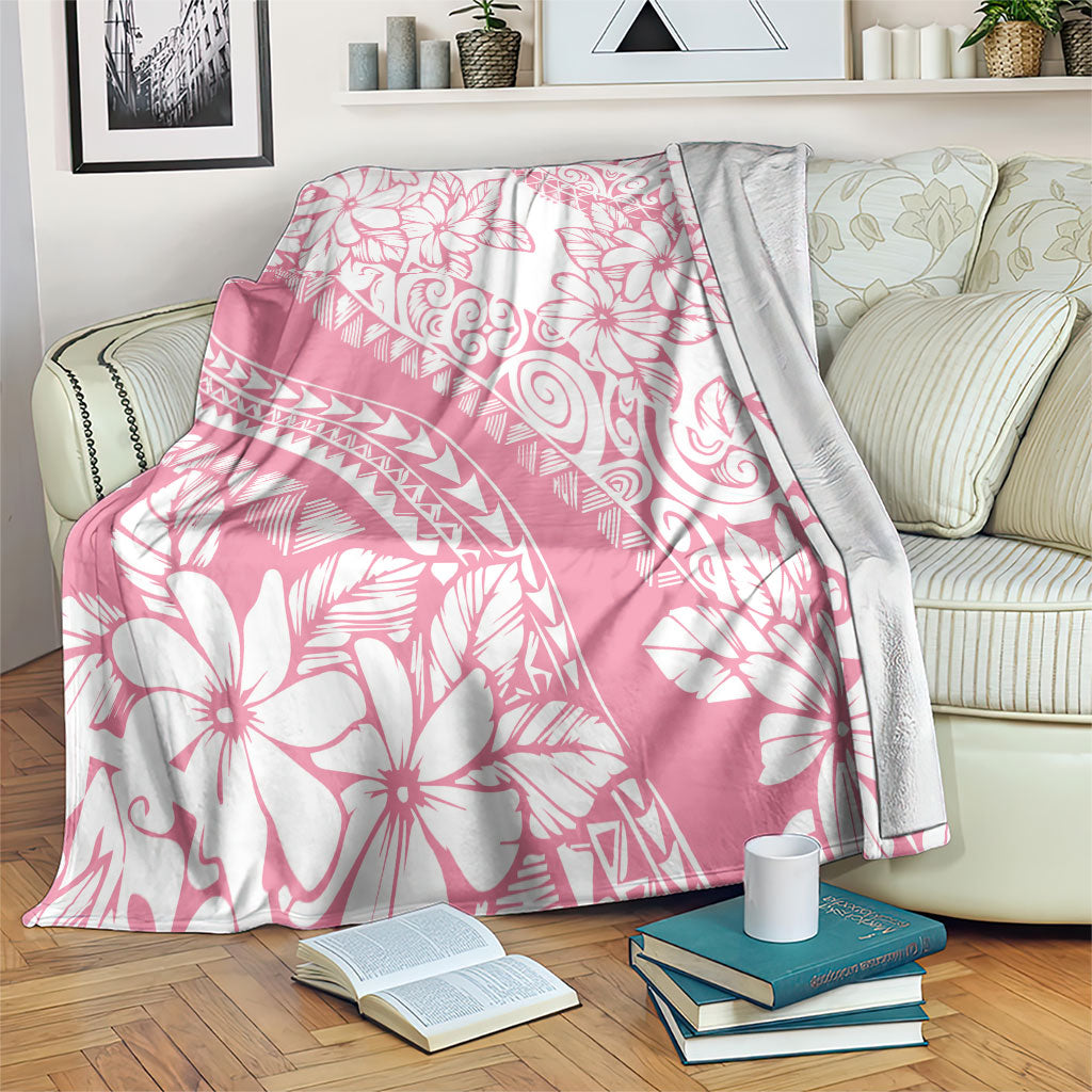 Polynesian Tiare Flower Pink Pastel Vibes Blanket LT14 Pink - Polynesian Pride