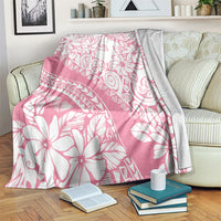Polynesian Tiare Flower Pink Pastel Vibes Blanket LT14 Pink - Polynesian Pride