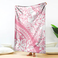 Polynesian Tiare Flower Pink Pastel Vibes Blanket LT14 - Polynesian Pride