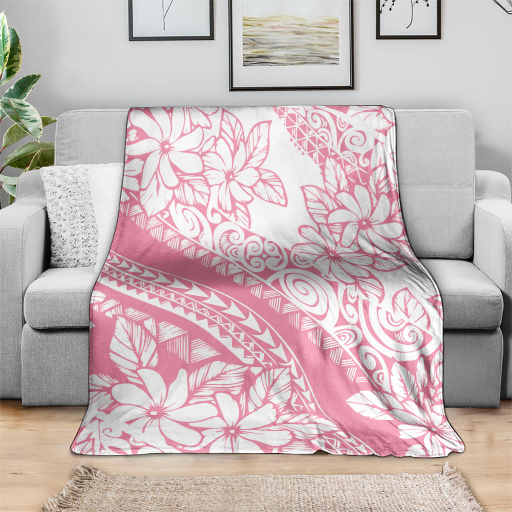 Polynesian Tiare Flower Pink Pastel Vibes Blanket LT14 - Polynesian Pride