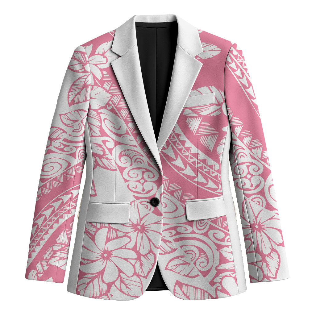 Polynesian Tiare Flower Pink Pastel Vibes Blazer LT14 Unisex Pink - Polynesian Pride