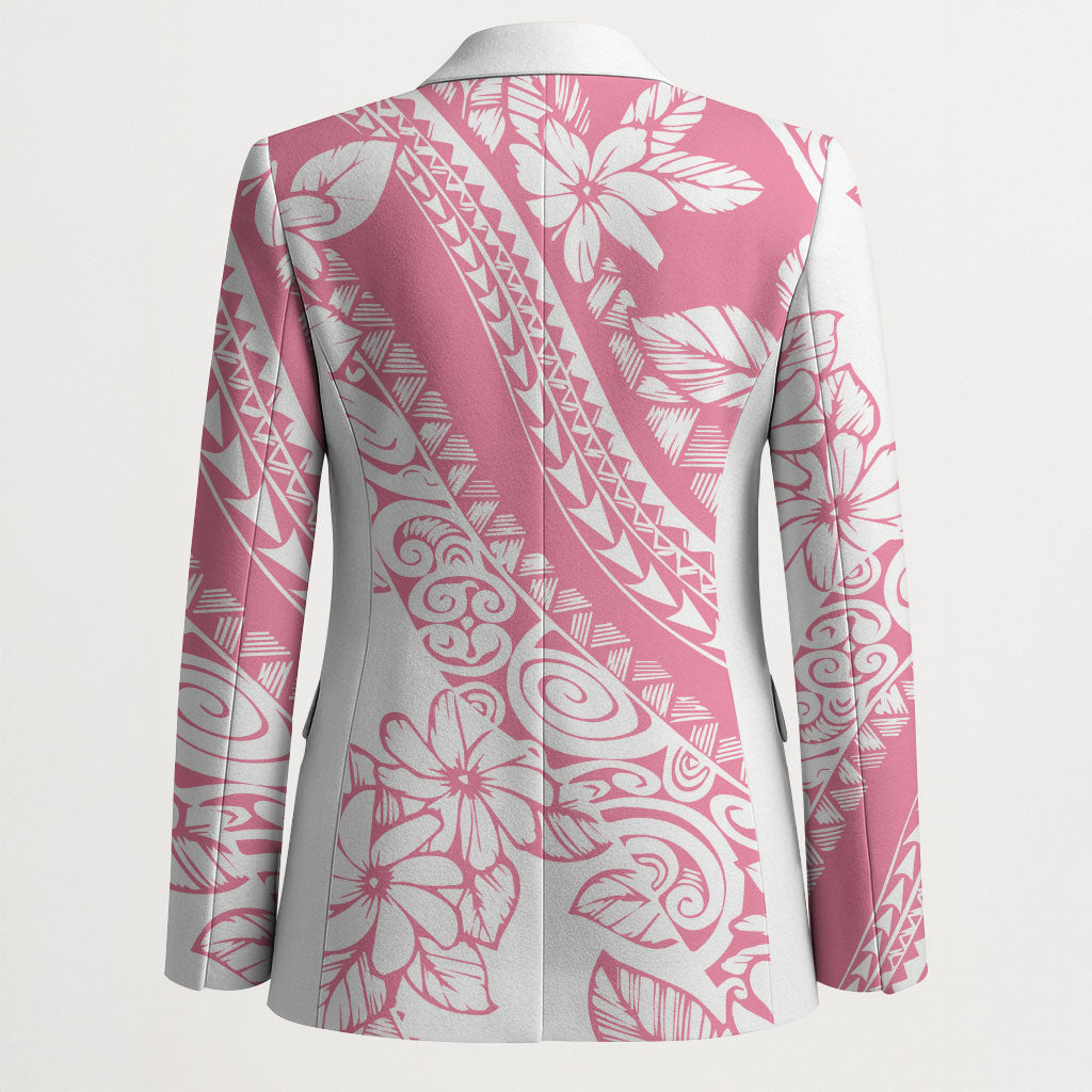 Polynesian Tiare Flower Pink Pastel Vibes Blazer LT14 - Polynesian Pride