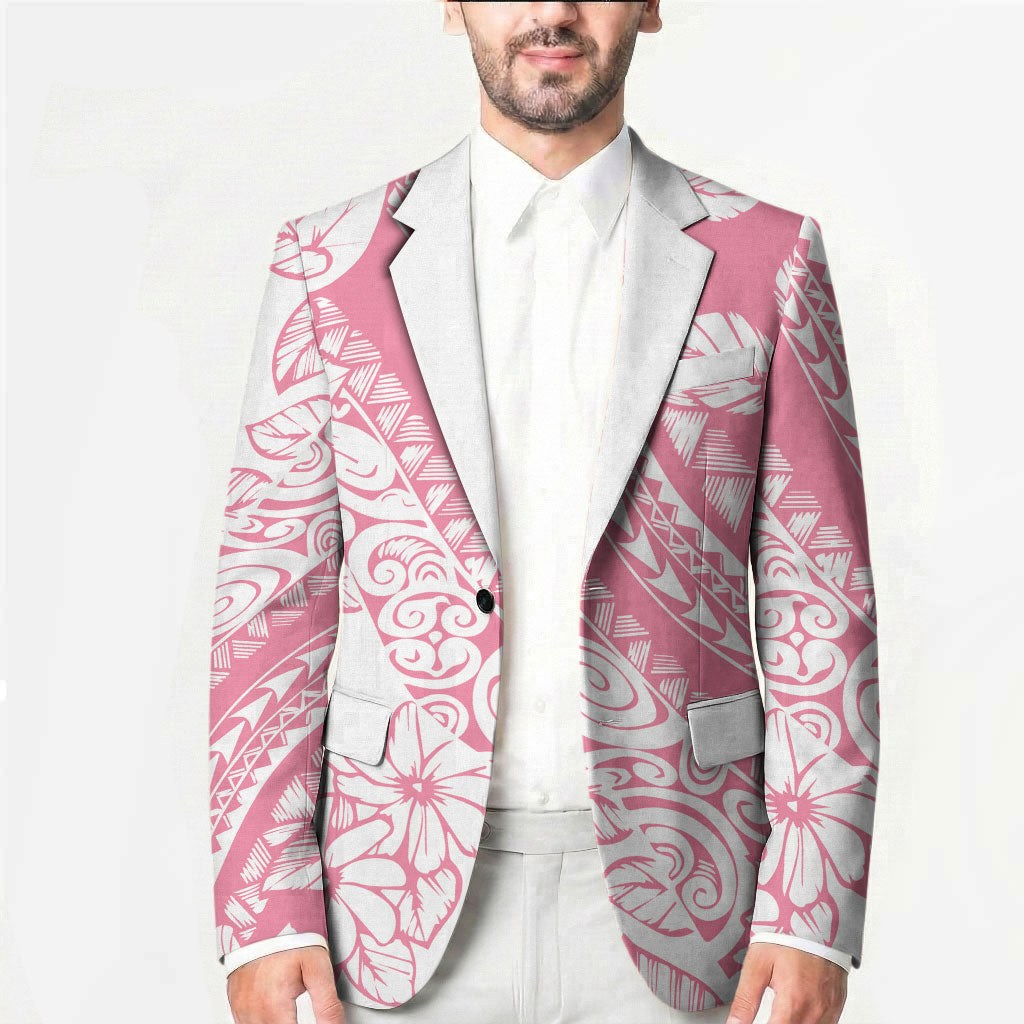 Polynesian Tiare Flower Pink Pastel Vibes Blazer LT14 - Polynesian Pride