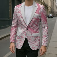 Polynesian Tiare Flower Pink Pastel Vibes Blazer LT14 - Polynesian Pride