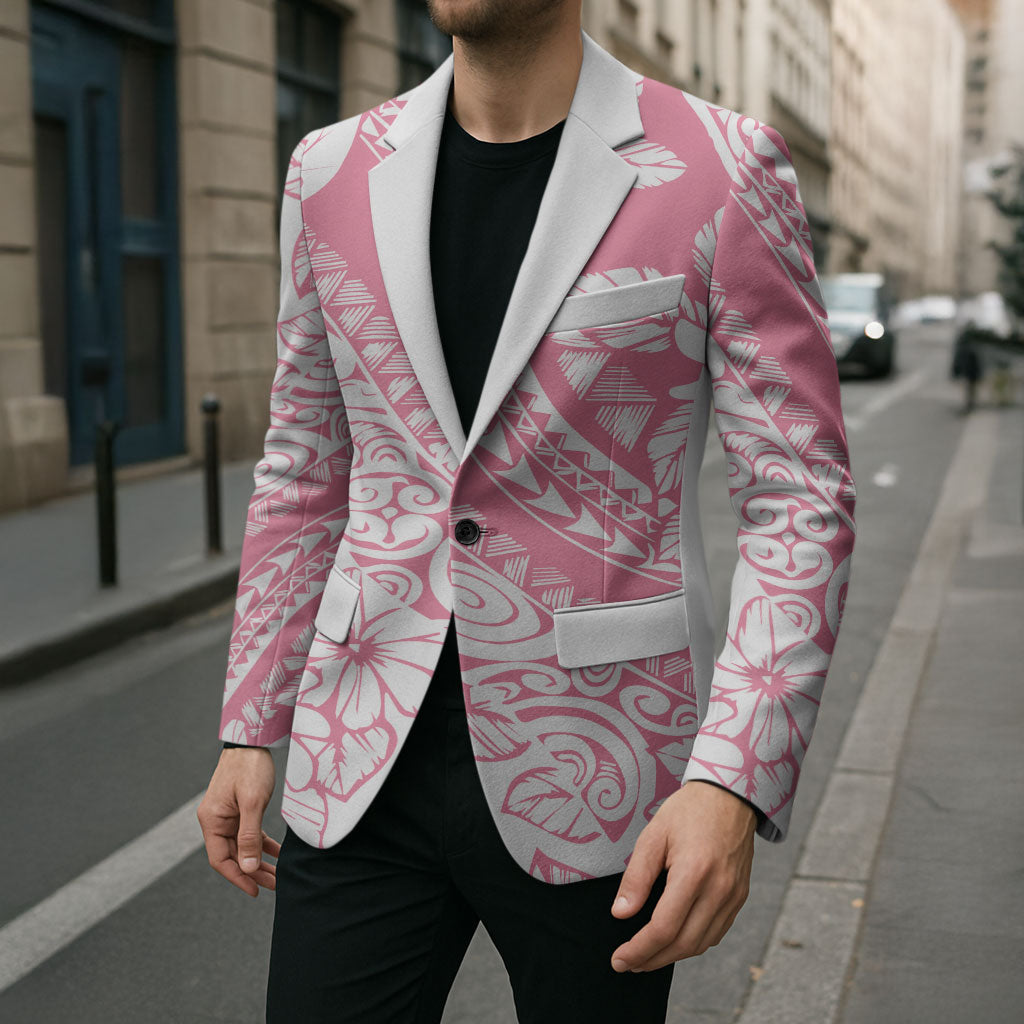 Polynesian Tiare Flower Pink Pastel Vibes Blazer LT14 - Polynesian Pride