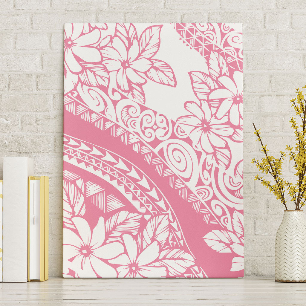 Polynesian Tiare Flower Pink Pastel Vibes Canvas Wall Art LT14 Without Frame Pink - Polynesian Pride