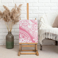 Polynesian Tiare Flower Pink Pastel Vibes Canvas Wall Art LT14 - Polynesian Pride
