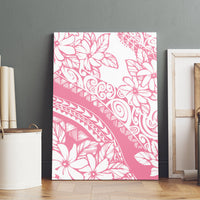 Polynesian Tiare Flower Pink Pastel Vibes Canvas Wall Art LT14 - Polynesian Pride