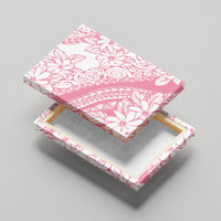 Polynesian Tiare Flower Pink Pastel Vibes Canvas Wall Art LT14 - Polynesian Pride