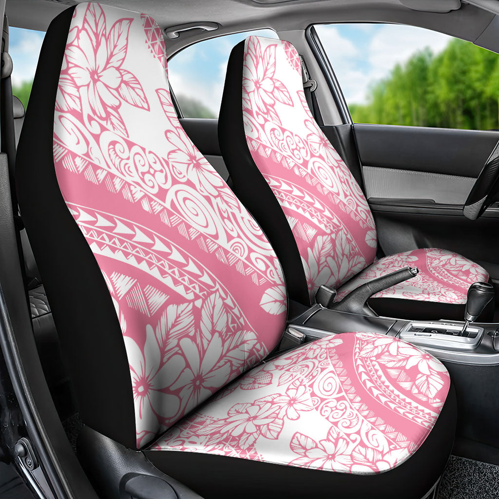 Polynesian Tiare Flower Pink Pastel Vibes Car Seat Cover