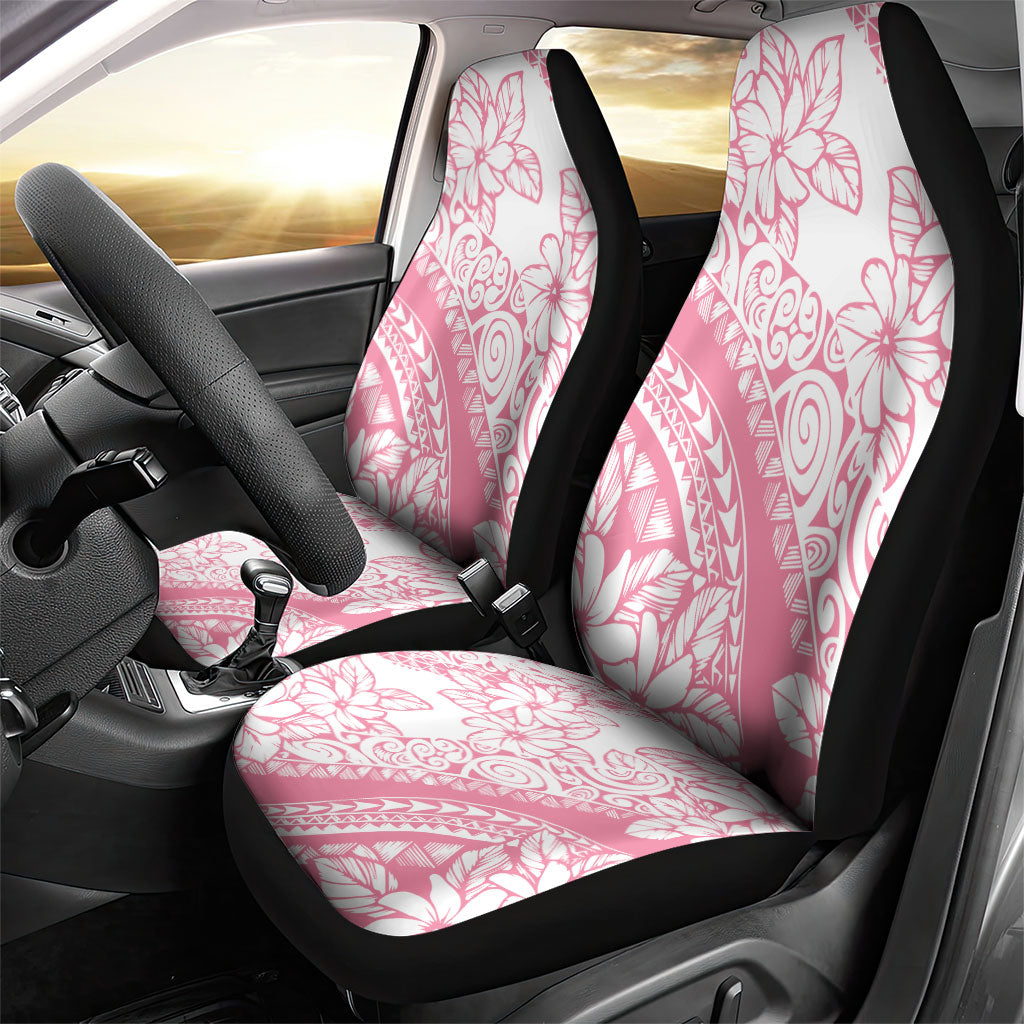Polynesian Tiare Flower Pink Pastel Vibes Car Seat Cover