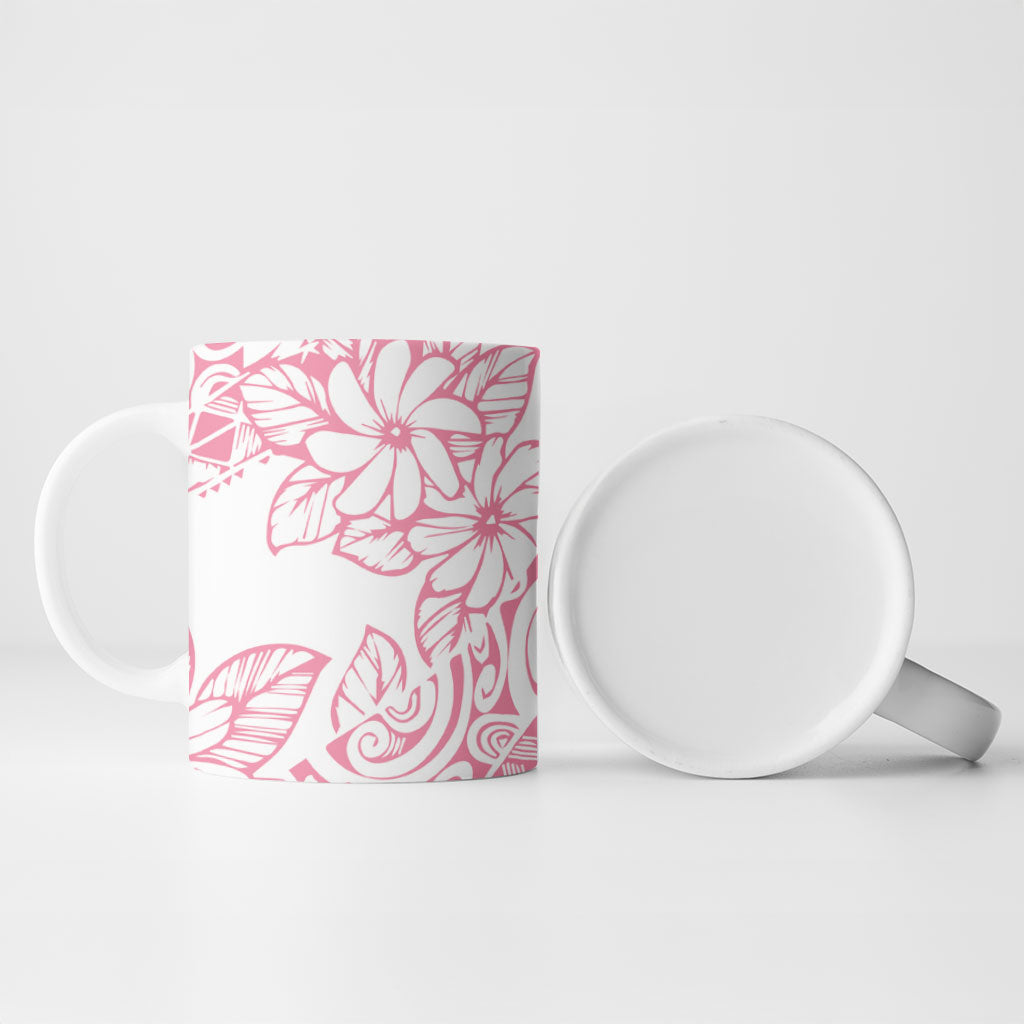 Polynesian Tiare Flower Pink Pastel Vibes Ceramic Mug LT14 - Polynesian Pride