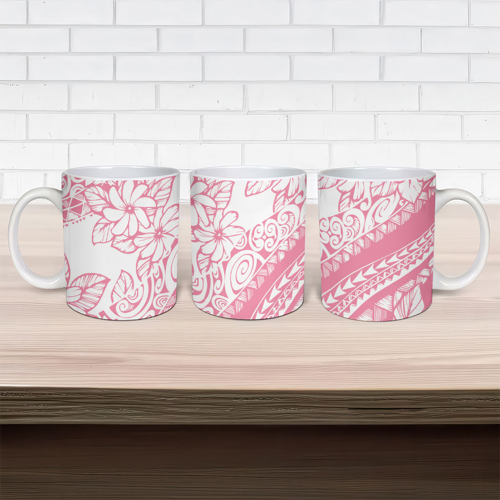 Polynesian Tiare Flower Pink Pastel Vibes Ceramic Mug LT14 - Polynesian Pride