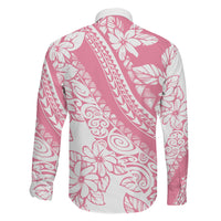 Polynesian Tiare Flower Pink Pastel Vibes Family Matching Tank Maxi Dress and Hawaiian Shirt LT14 - Polynesian Pride