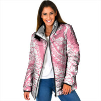 Polynesian Tiare Flower Pink Pastel Vibes Padded Jacket LT14 Women Pink - Polynesian Pride