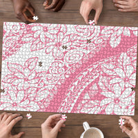 Polynesian Tiare Flower Pink Pastel Vibes Puzzle LT14 - Polynesian Pride