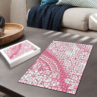 Polynesian Tiare Flower Pink Pastel Vibes Puzzle LT14 - Polynesian Pride