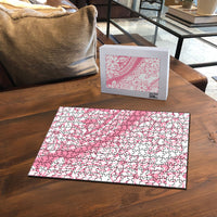 Polynesian Tiare Flower Pink Pastel Vibes Puzzle LT14 - Polynesian Pride