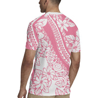 Polynesian Tiare Flower Pink Pastel Vibes Rugby Jersey