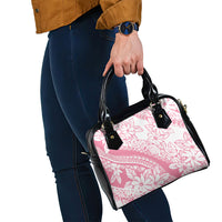 Polynesian Tiare Flower Pink Pastel Vibes Shoulder Handbag