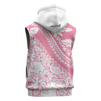 Polynesian Tiare Flower Pink Pastel Vibes Sleeveless Hoodie LT14 - Polynesian Pride