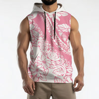 Polynesian Tiare Flower Pink Pastel Vibes Sleeveless Hoodie LT14 - Polynesian Pride