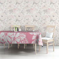 Polynesian Tiare Flower Pink Pastel Vibes Tablecloth LT14 - Polynesian Pride
