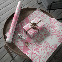 Polynesian Tiare Flower Pink Pastel Wrapping Paper LT14 - Polynesian Pride